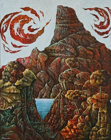 Aram Movsisyan/Extinct volcano (65x80cm, acrylic/canvas, ready to hang) thumb