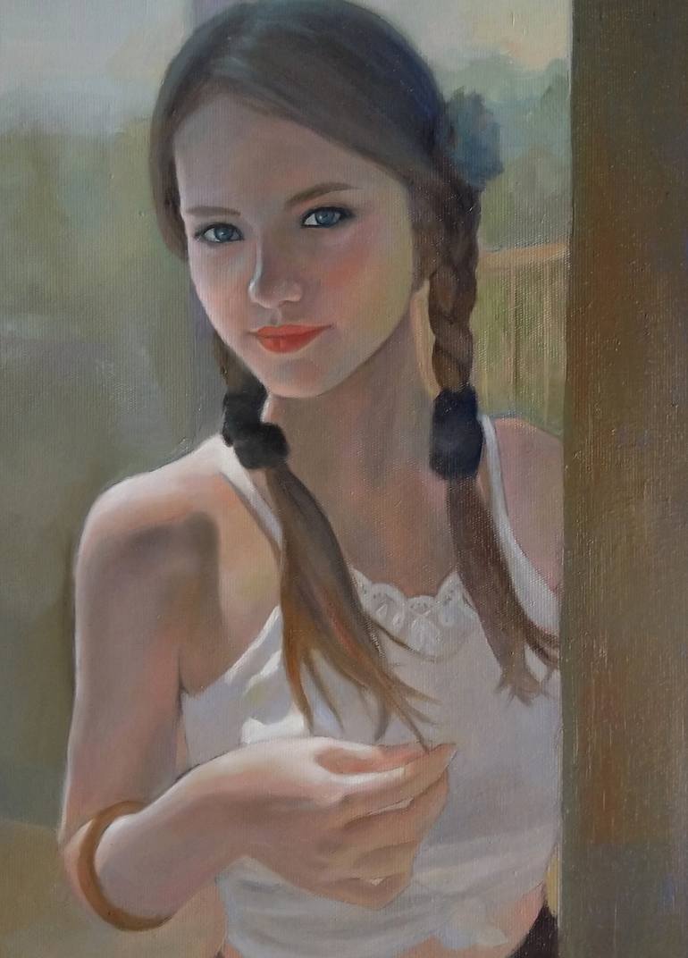 Original Figurative Portrait Painting by Narinart Armgallery