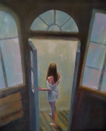 Kamsar Ohanyan/At the window (40x50cm, oil canvas, ready to hang) thumb