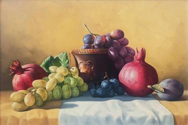 Artush Voskanyan/Still life with colorful fruits-2 (40x60cm, oil painting, ready to hang) thumb