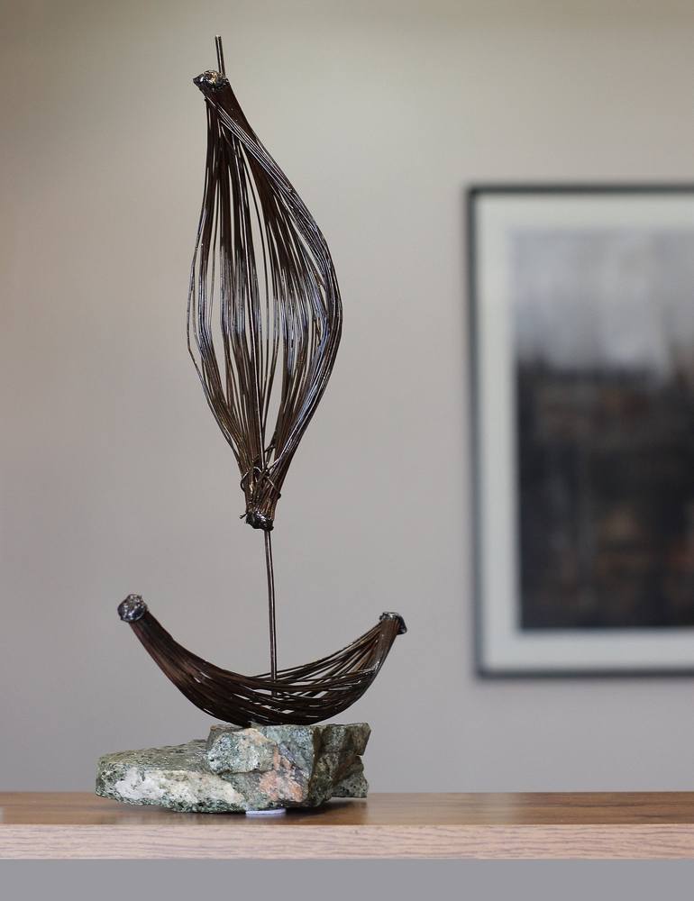 Original Abstract Boat Sculpture by Narinart Armgallery