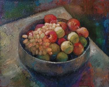 Kamsar Ohanyan/Still life-apples (40x50cm, oil painting, ready to hang) thumb