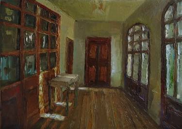 Kamsar Ohanyan/In a sunny room (25x35cm, oil painting, impressionistic) thumb