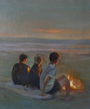 Kamsar O./Winter on the beach Australia (50x60cm, oil/canvas) thumb