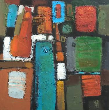 Abgar Kh./Abstraction-7 (60x60cm, oil painting, palette knife) thumb