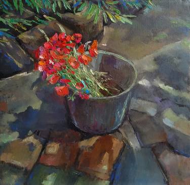 Kamsar Ohanyan/Field poppies (35x35cm, oil canvas) thumb