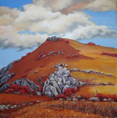 Sergey Khachatryan/Armenian landscape, 60x60cm, mixed media thumb