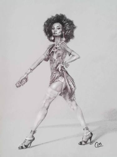 Original Figurative Pop Culture/Celebrity Drawings by Romina Clemente