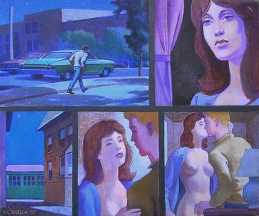 Original Figurative Places Paintings by Peter Carella