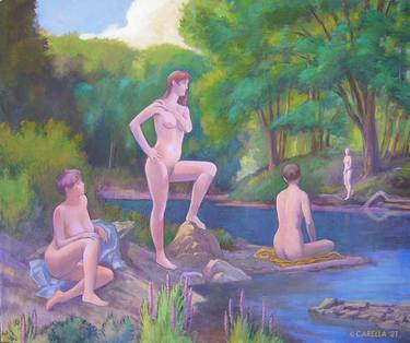 Original Figurative Nude Paintings by Peter Carella