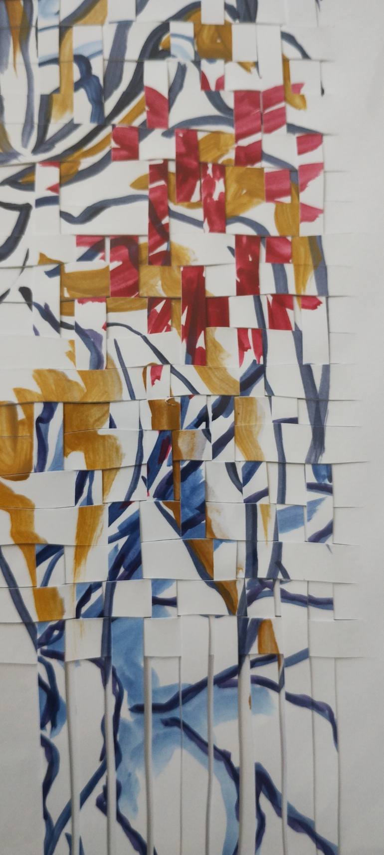 Original Contemporary Floral Collage by Noemi Hernandez