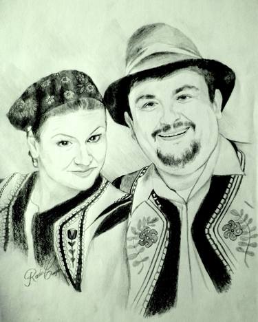 Print of Portraiture Family Drawings by Radu Cimpoi