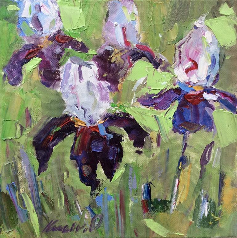 Summer iris Painting by Orest-Vasyl Kuziv | Saatchi Art