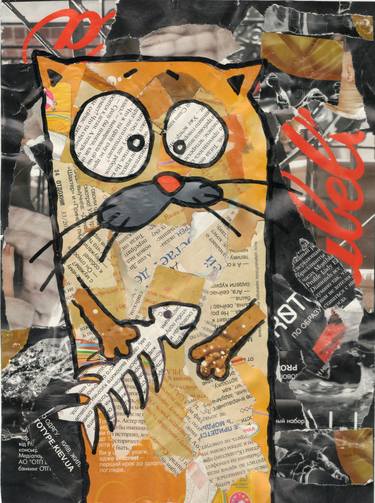 Print of Abstract Expressionism Cats Collage by Alyona Ash