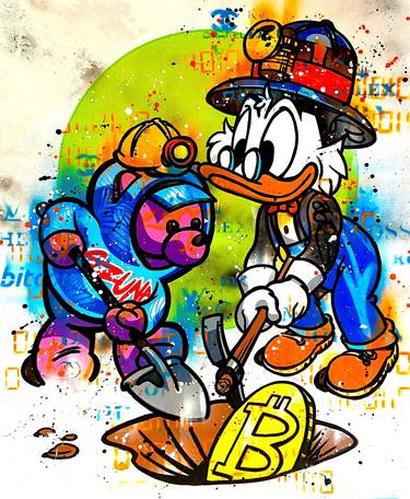 Uncle Scrooge - Bitcoin Mining with my Bud thumb