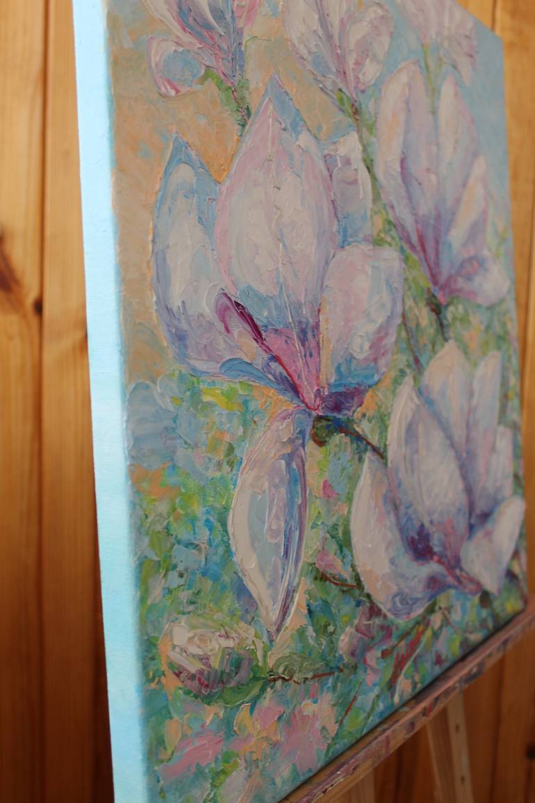 Original Impressionism Floral Painting by Halyna Luzhevska Gairai