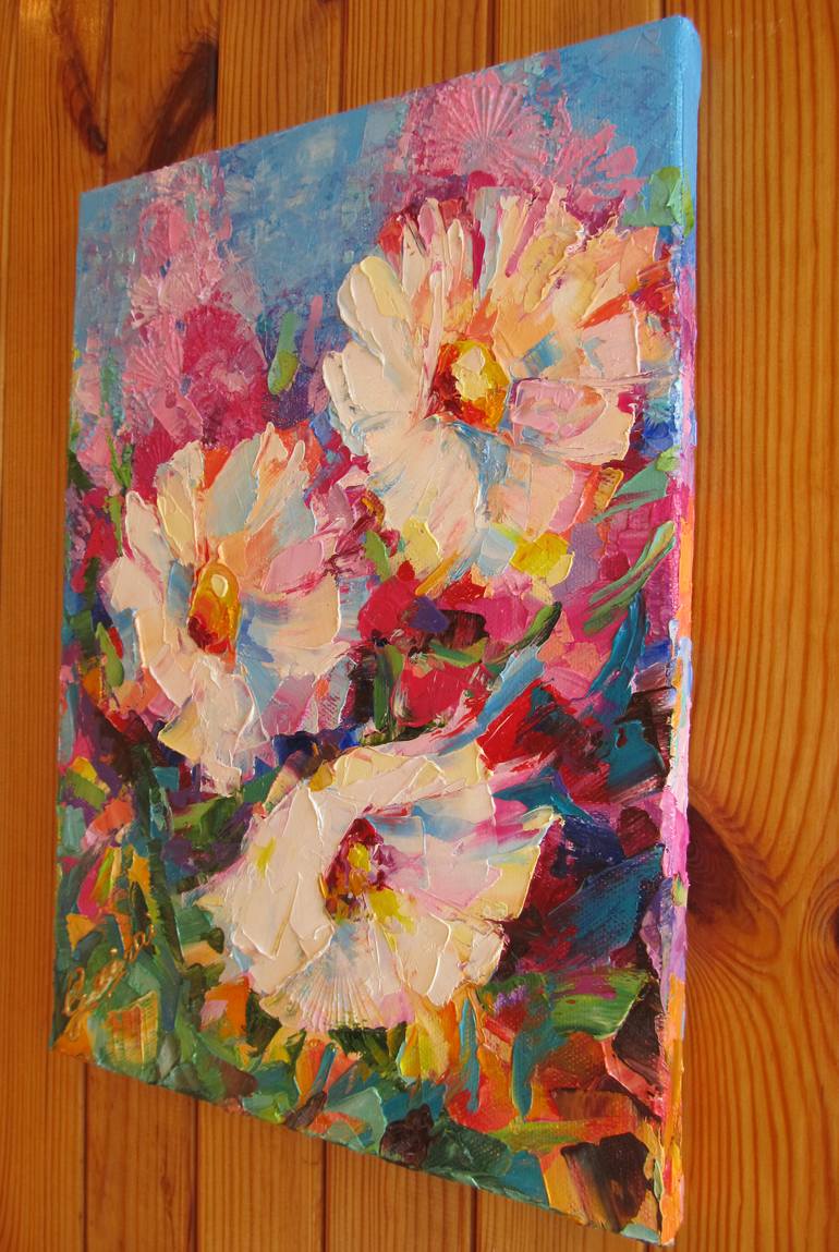 Original Floral Painting by Halyna Luzhevska Gairai