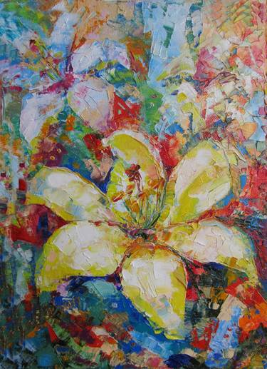 Original Impressionism Floral Paintings by Halyna Luzhevska Gairai
