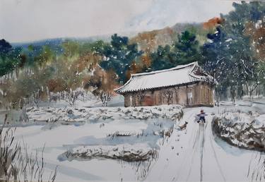 Winter delight; A temple in Korea thumb