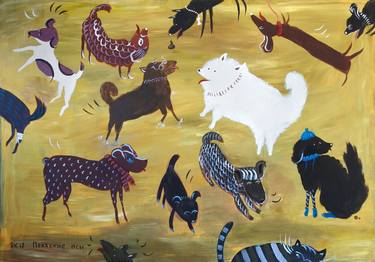 Original Illustration Animal Paintings by Olga Yakubovskaya