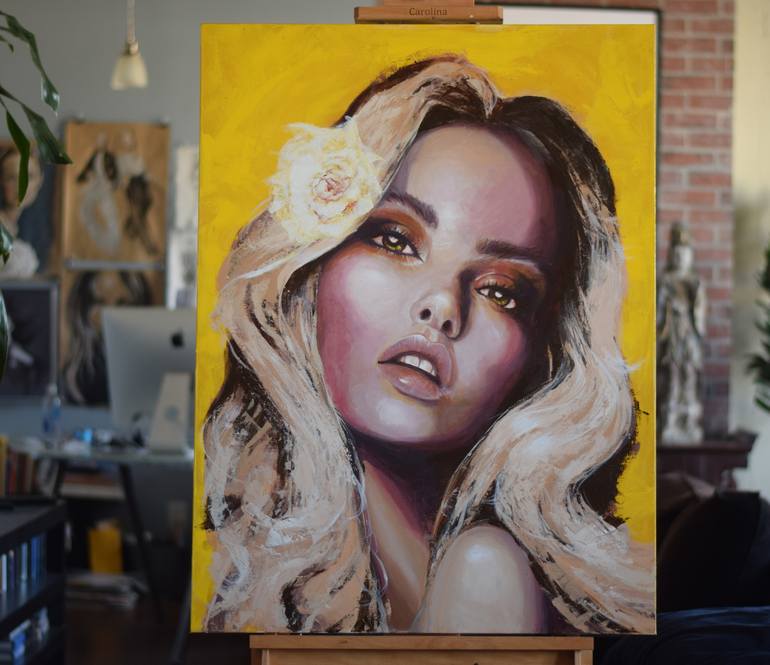 Original Fine Art Portrait Painting by Kasia Rei