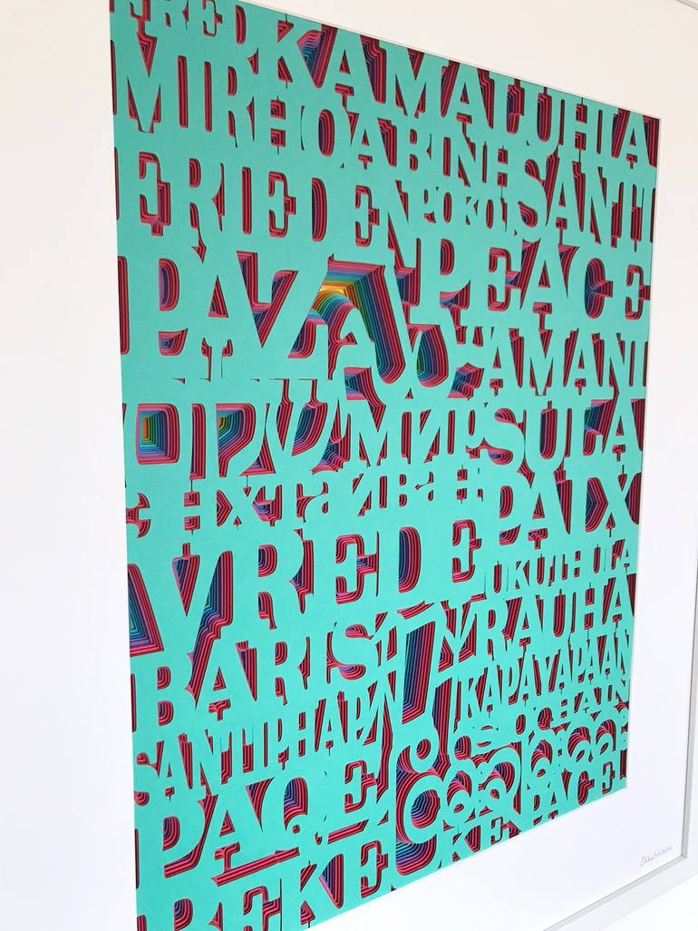 Original Abstract Typography Sculpture by Chloë Natalia