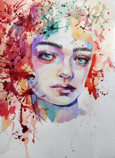 Print of Abstract Portrait Paintings by olena oblomska