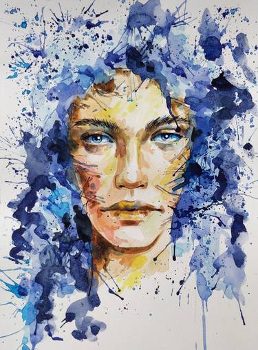 Original Abstract Portrait Paintings by olena oblomska