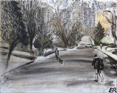 Original Figurative Cities Paintings by Elena Roginsky