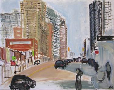 Original Figurative Cities Paintings by Elena Roginsky