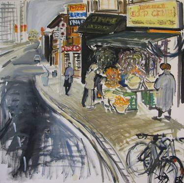 Original Figurative Cities Paintings by Elena Roginsky