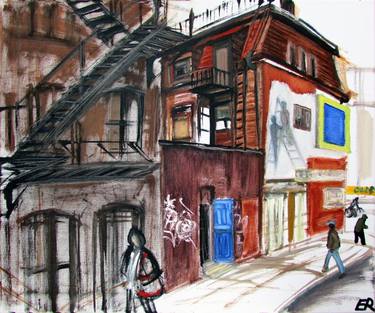 Original Figurative Cities Paintings by Elena Roginsky