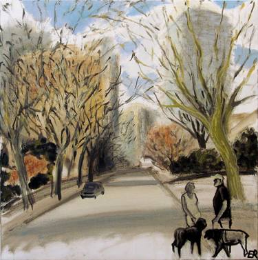 Original Figurative Cities Paintings by Elena Roginsky