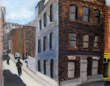 Original Figurative Cities Paintings by Elena Roginsky