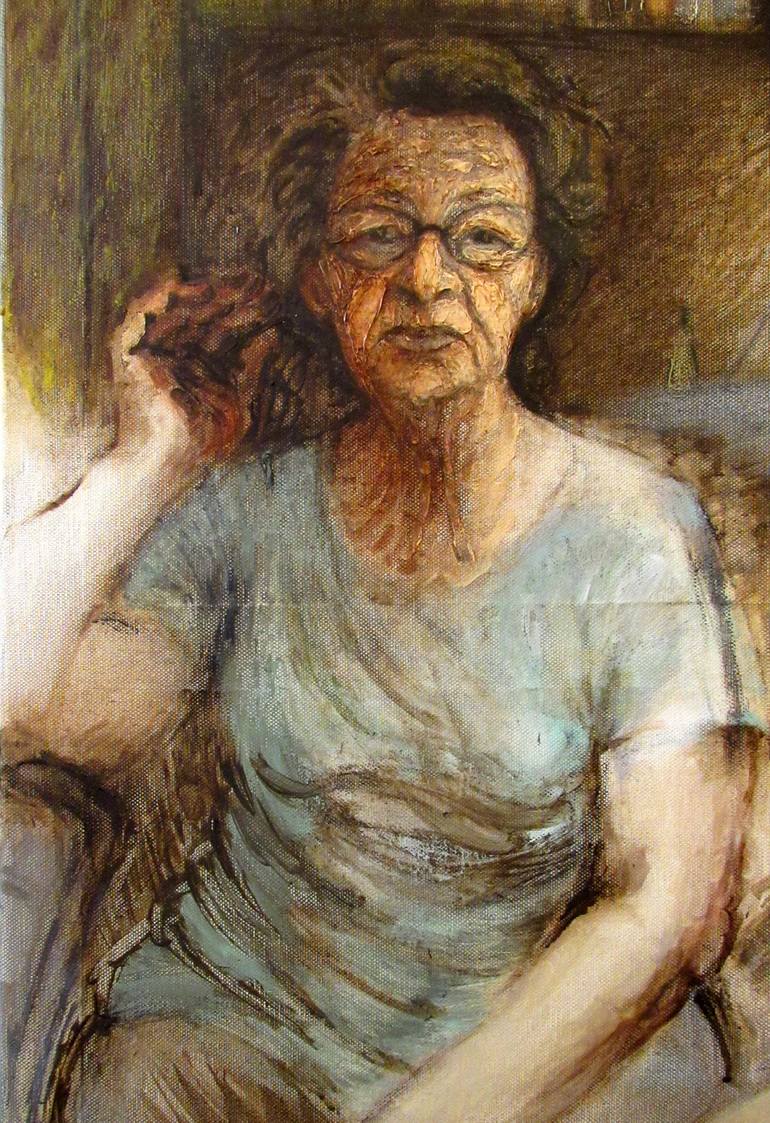 Original Figurative Portrait Painting by Elena Roginsky