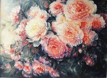 Original Fine Art Floral Paintings by Tetiana Stepaniuk