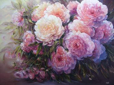 Original Fine Art Floral Paintings by Tetiana Stepaniuk