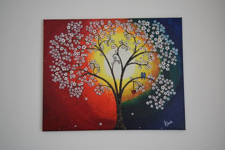 Original Tree Abstract Painting by Khushboo Sanghavi