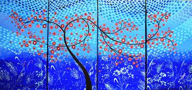 "Dancing with Nature" - Whimsical abstract blossom tree thumb