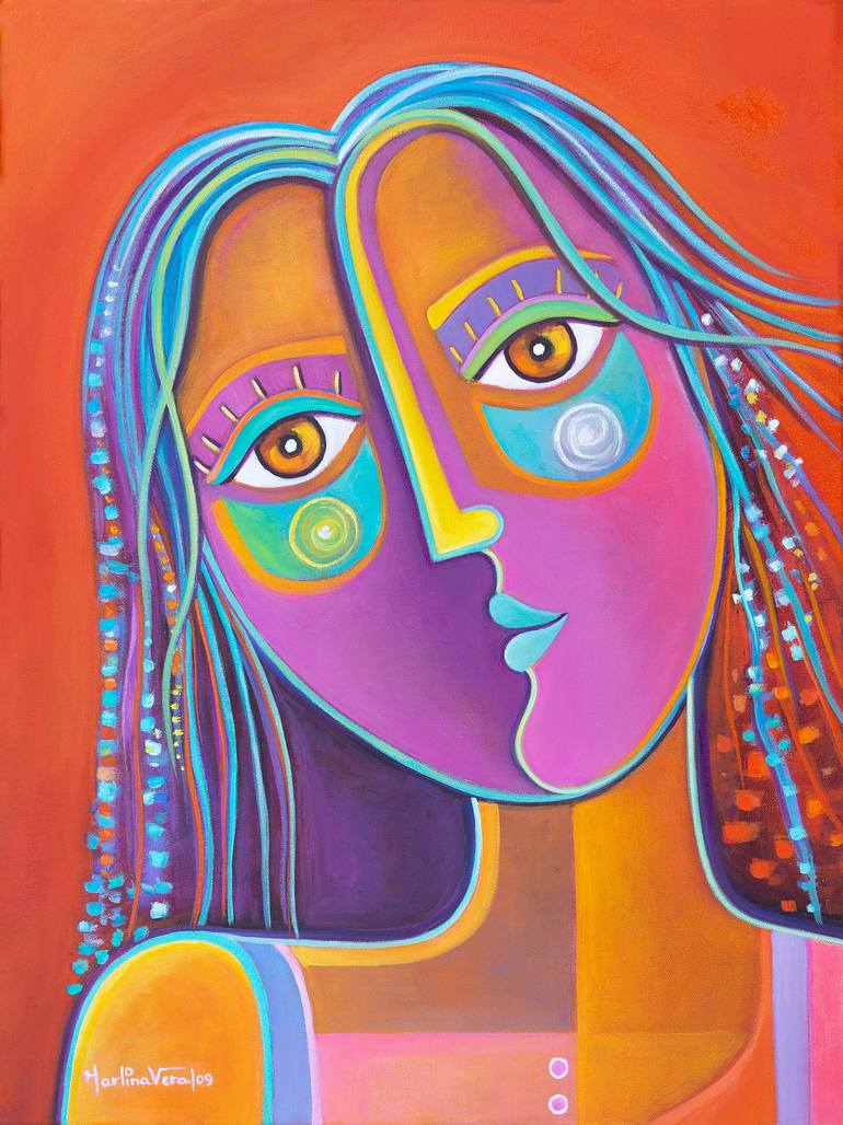 Original Contemporary Women Paintings by Marlina Vera