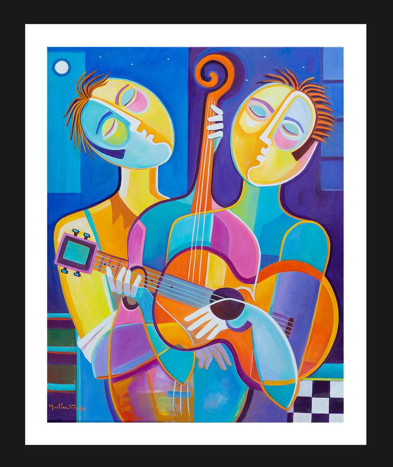 Original Abstract Music Painting by Marlina Vera