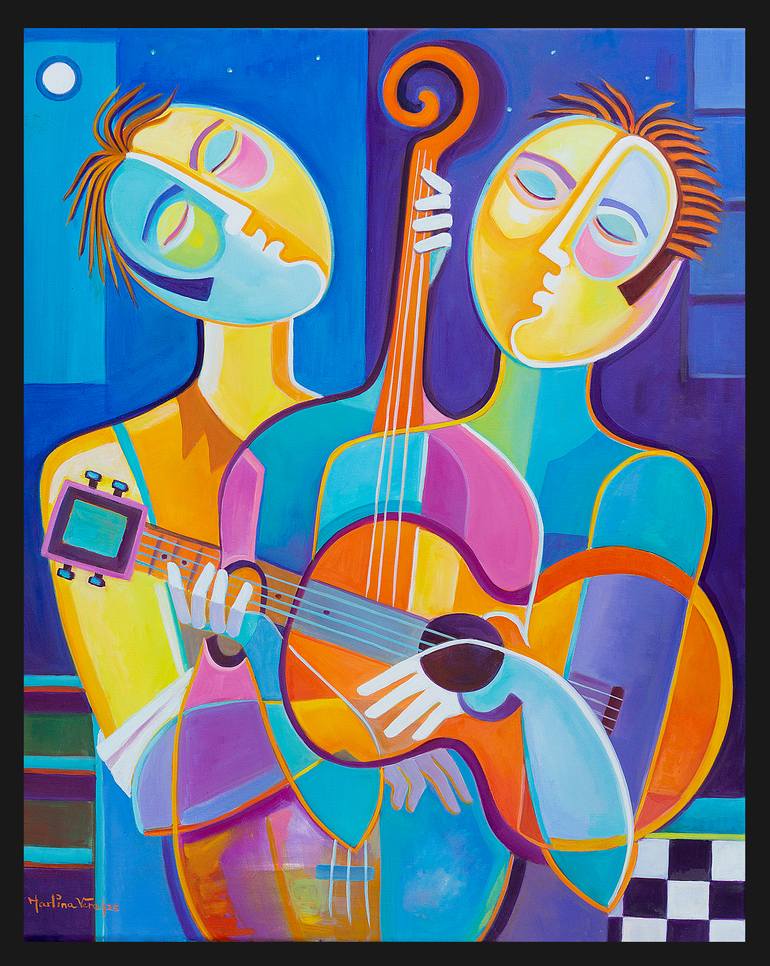 Original Abstract Music Painting by Marlina Vera