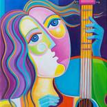 Girl with Guitar #2 by Marlina Vera