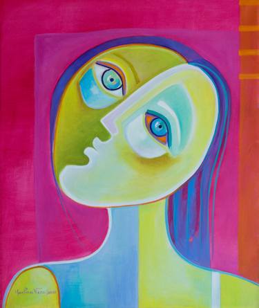 Original Cubism Women Paintings by Marlina Vera