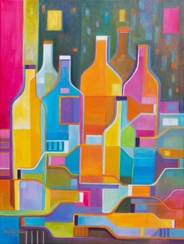 The Wine Cellar original oil painting thumb