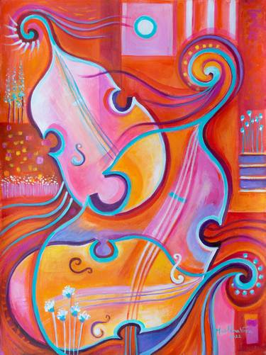 Original Abstract Music Paintings by Marlina Vera