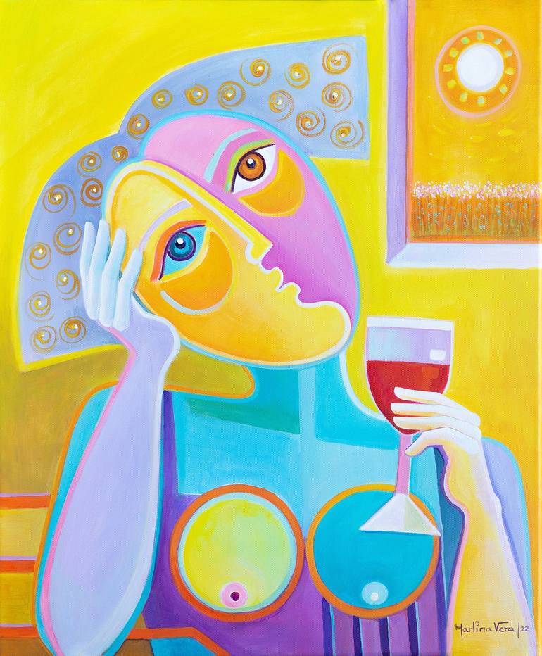 Original Cubism Women Paintings by Marlina Vera