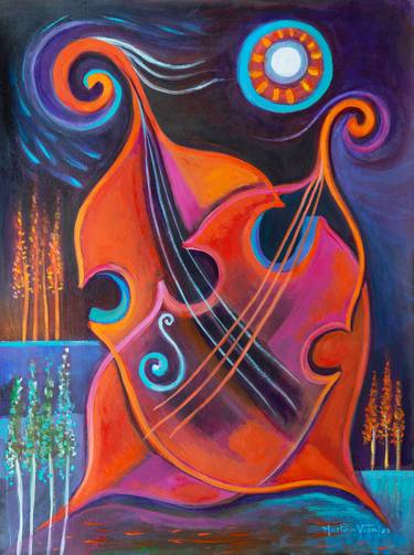 Original Abstract Music Paintings by Marlina Vera