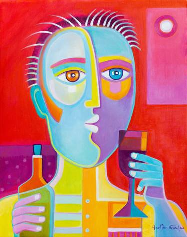 Original Cubism Food & Drink Paintings by Marlina Vera