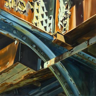 Original Abstract Architecture Paintings by Allan Gorman